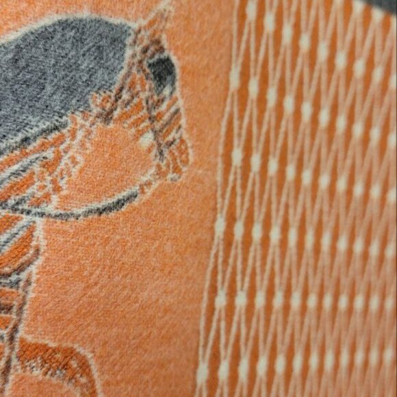 COPY - NWT Horse Print Scarf Warm Winter Cashmere Pashmina Orange - Picture 2 of 4